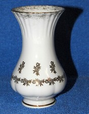 Vintage Polish Chodziez small vase, 15.5cm, unmarked, gilded design