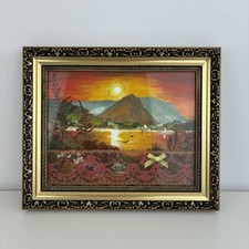 GRASMERE - Original Signed Mixed Media Painting by Nick Tomlinson Retro Art 70s