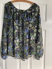 Womens Next Floral Sheer Long