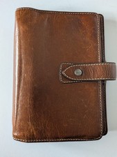 Filofax Malden Ochre Brown Antiqued Leather Personal Organiser Brown  6 Ring