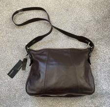 Ladies M & S Autograph Genuine Leather Handbag Chocolate Brown Inc Dust Bag New