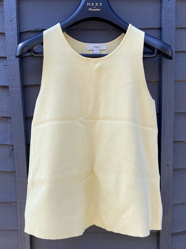 Yellow knitted sleeveless - m&s,
