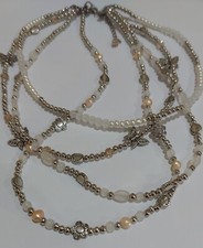 New Argento Butterfly Clasp Necklace 4 Strands with gift bag.