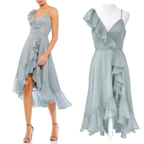 Mac duggal metallic polka dot - metallic,