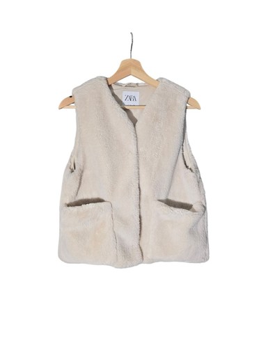 Zara cream faux fur teddy - cream, vest