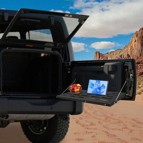 Black steel tailgate folding - steel,