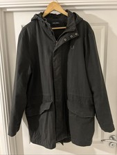 Fred Perry Men’s Coat Black. Large. L. Good Condition. Parker.