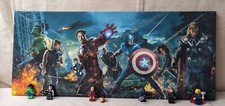 Avengers Canvas Picture Marvel Comic Film With Lego Figure 6x