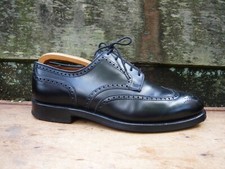 CROCKETT & JONES BROGUES SHOES VELDTSCHOEN BLACK LEATHER UK7.5 MENS CARDIFF