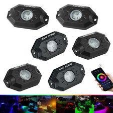 6PCS LED RGB Rock Light Kits