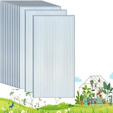 Clear Polycarbonate Greenhouse Panels (14 Pcs) 1210mm x 605mm UV Protected