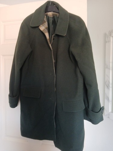 Green ladies wool coat - green,