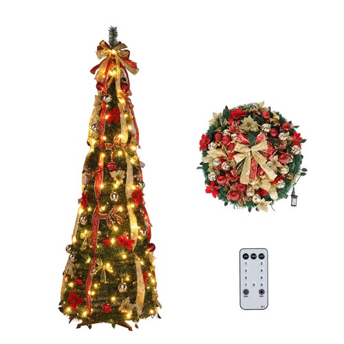 6ft pop christmas tree - up,