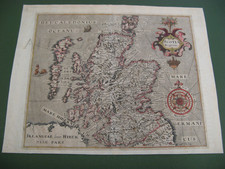 100% ORIGINAL SCOTLAND MAP BY