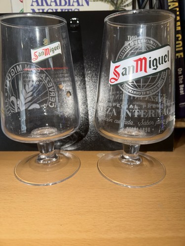 San miguel pint glasses - glasses, pair