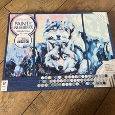 Paint By Numbers Set Art Maker Whistful Wolves