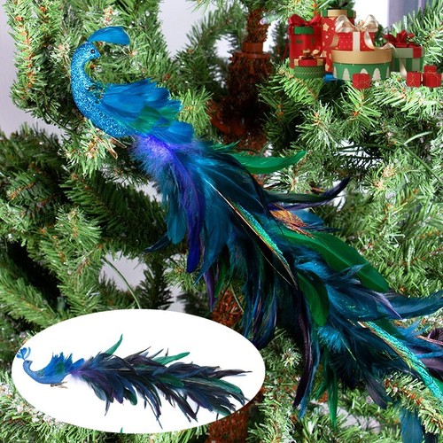 Peacock christmas ornaments - christmas,