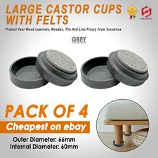 Castor Cup Large Grey Felt