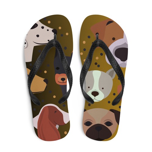 Flip flops dog - dog, lover