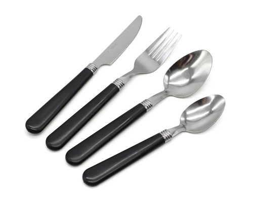 Cutlery set red grey black - grey,