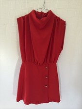 Zara EUR XS Women's Red Playsuit-Romper