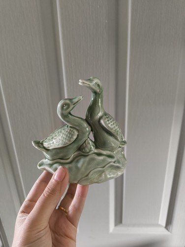Vintage 1960s green ceramic - green,