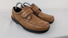 Marks & Spencer Mens Airflex Brown Leather Wide Fit Comfort Shoes UK Size 8