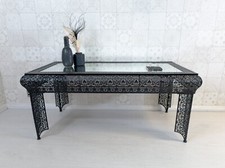 Black embossed metal - black, glass
