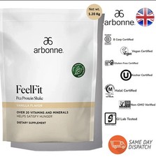 Arbonne FeelFit Pea Protein Shake Vanilla Flavour 1.2kg – BB 12/2025