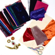 Velvet & Velveteen Scraps 25 Pieces | Rich, Opulent Fabrics - Crazy Quilt Supply