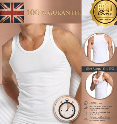 Mens vest tops 100 - 100%, cotton