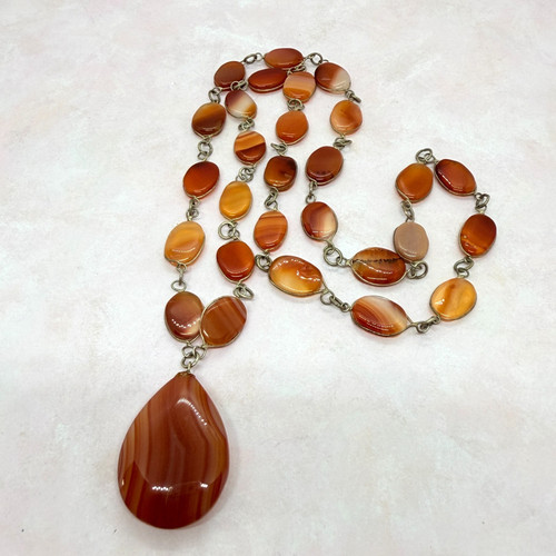 Vintage carnelian gemstone - vintage,