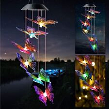 Solar Powered LED Light Decor Wind Chimes Garden Hanging Colour Changing Outdoor