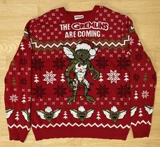 XL 42" chest Gremlins Ugly Christmas Xmas Jumper Sweater Warner Bros Extra Large