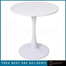 WHITE ROUND PEDESTAL DINING