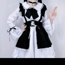 Maid Ruffle Lolita Gothic Women Fancy Dress fq Women Costume Waitress Cosplay