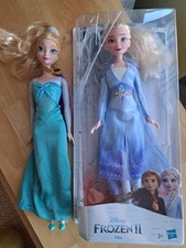2 x Disney Frozen Elsa Barbie Size Doll Hasbro 2018 and 2012 Mattel