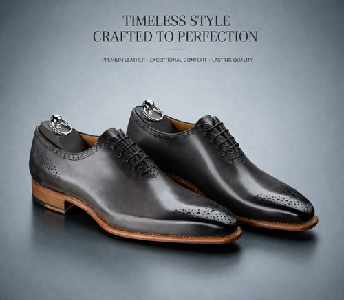 Mens handmade grey leather - mens,
