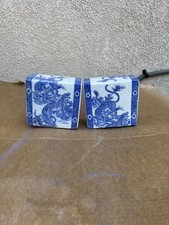Pair Antique Chinese Painted