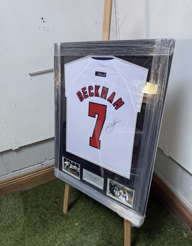 Framed david beckham signed - framed,