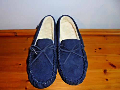 Totes navy faux - faux, moccasin