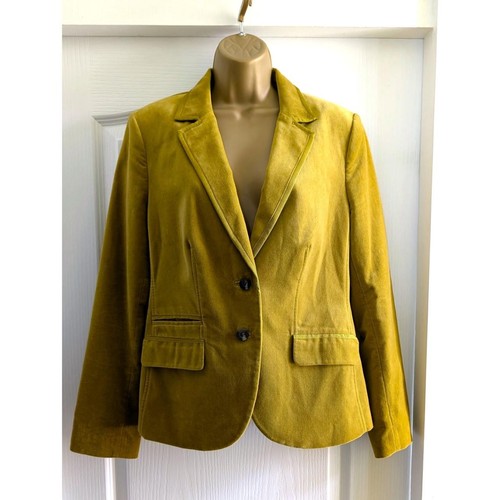 Boden mustard velvet blazer - velvet,