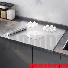 304 Stainless Steel Folded Edge Worktop Saver Protector Chopping Board 50X50cm