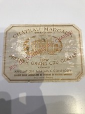 Chateau Margaux 1970 Vintage Wine Label Collectable Excellent Condition