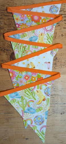 Cowboy fabric bunting - cowboy,