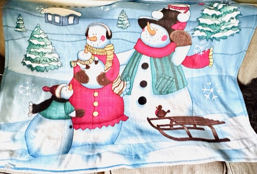 Snow family blanket - family,