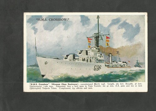 Postcard battleship hms - battleship,