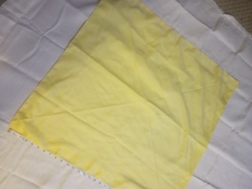 Canary yellow square - yellow, scarf