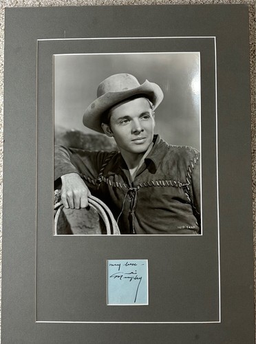 Audie murphy signed cut - murphy, matte