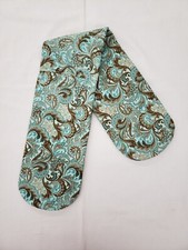 Brown teal paisley - paisley, double